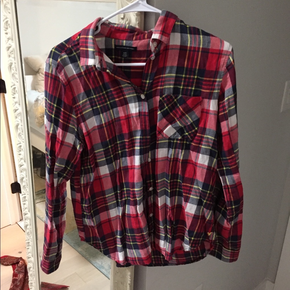 red American eagle flannel